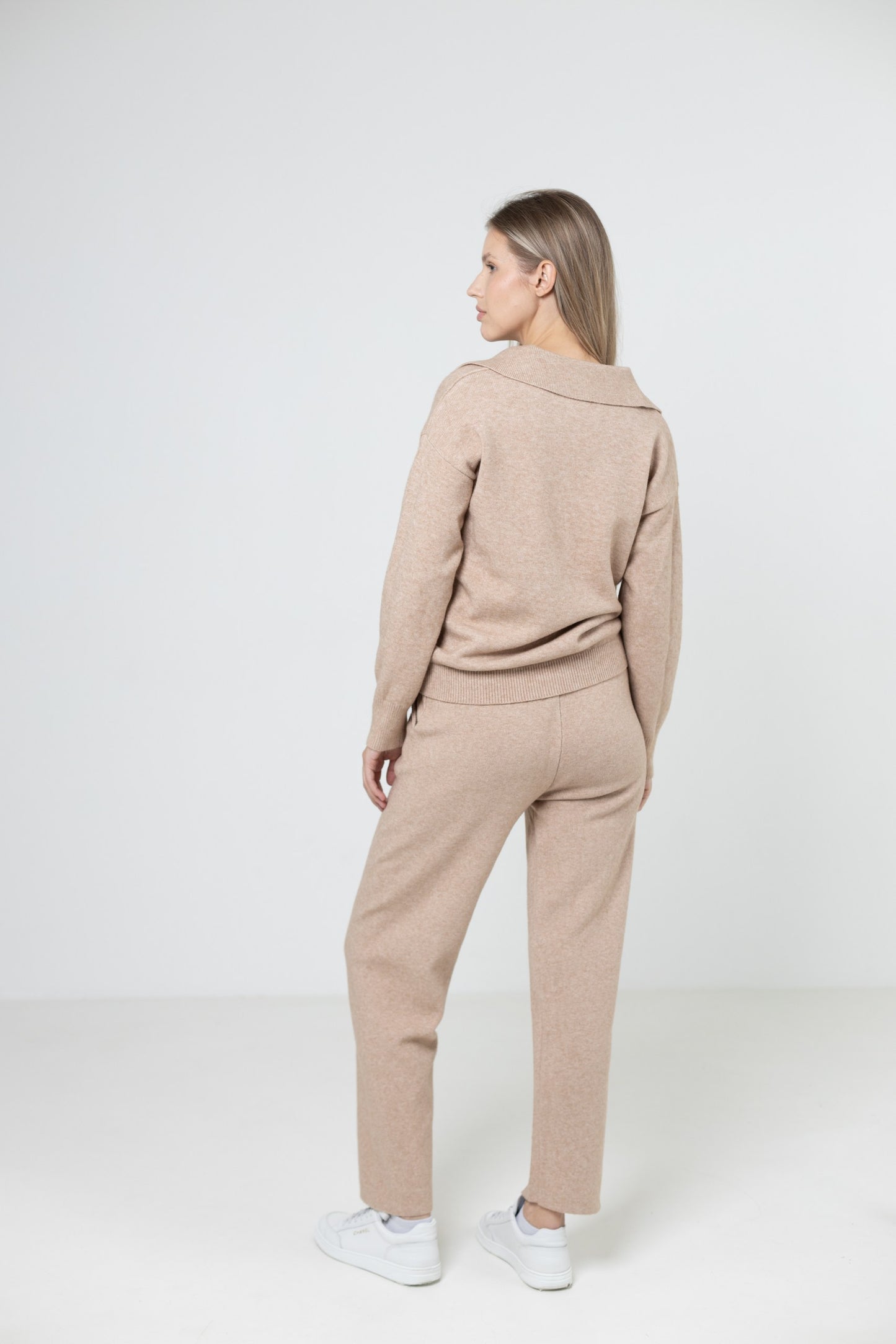 Knit set: Jumper and Pants - BEIGE